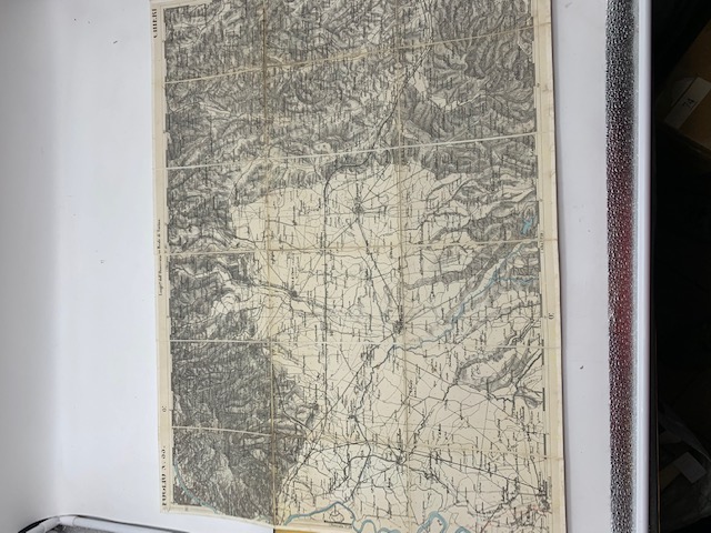 Chieri. Quadro d'unione della Gran Carta degli Stati sardi in terraferma divisa in fogli 91 alla scala di 1/50.000 pubblicata dal Corpo Reale di Stato Maggiore nell'anno 1852